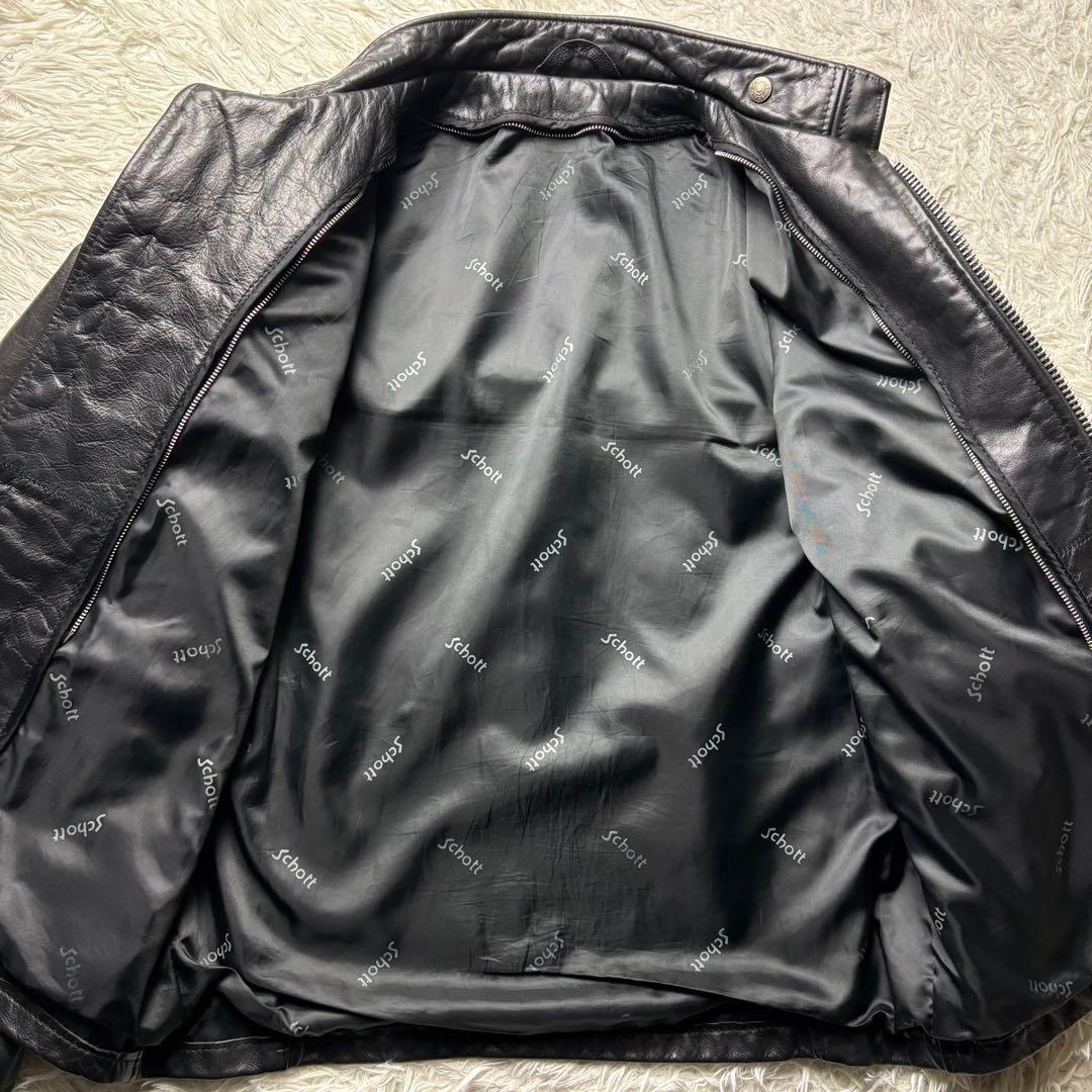 良品　SCHOTT 141 シングルライダース レザージャケット USA製　40