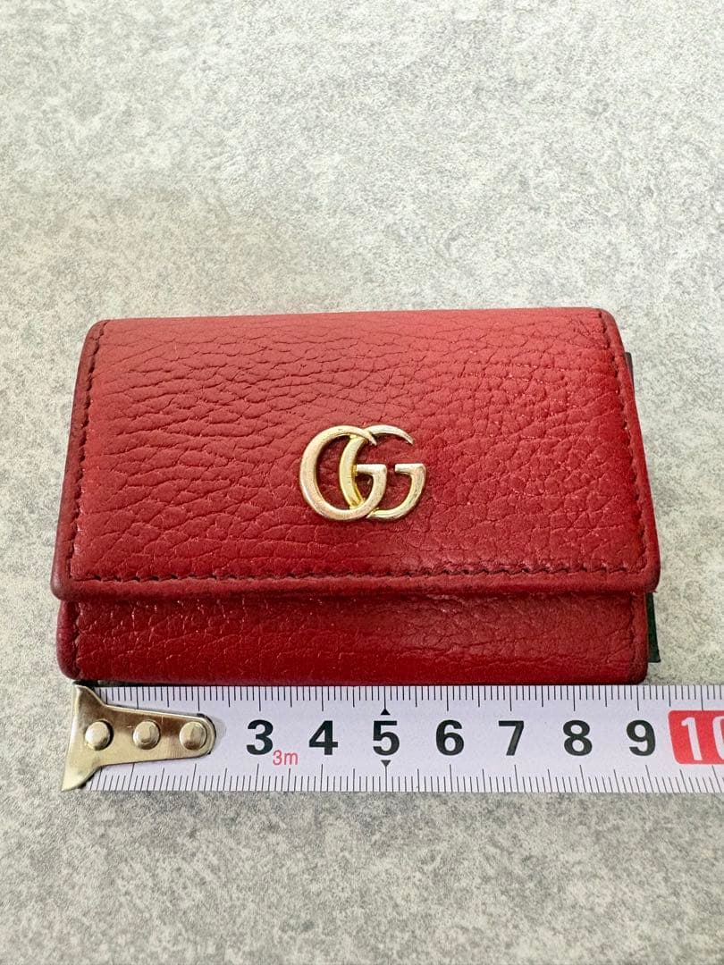 ホ*テ様 情熱的なレッド(正規品)GUCCI のエレガントなG Gマーモント6連