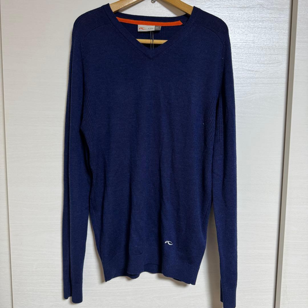 KJUS ネイビー Vネックセーター サイズ50