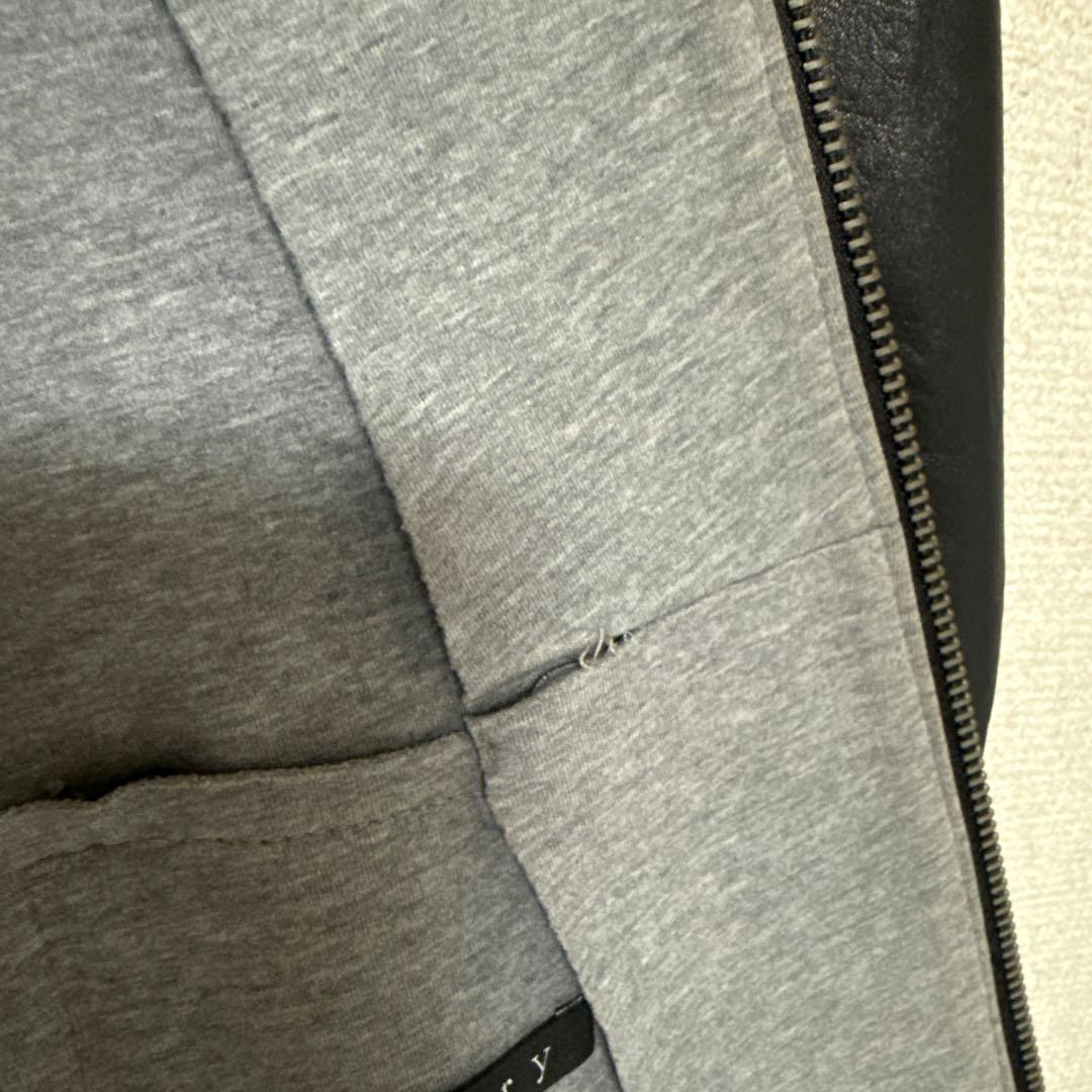 セオリー theory レザージャケット シングルライダース シープ　ブラック