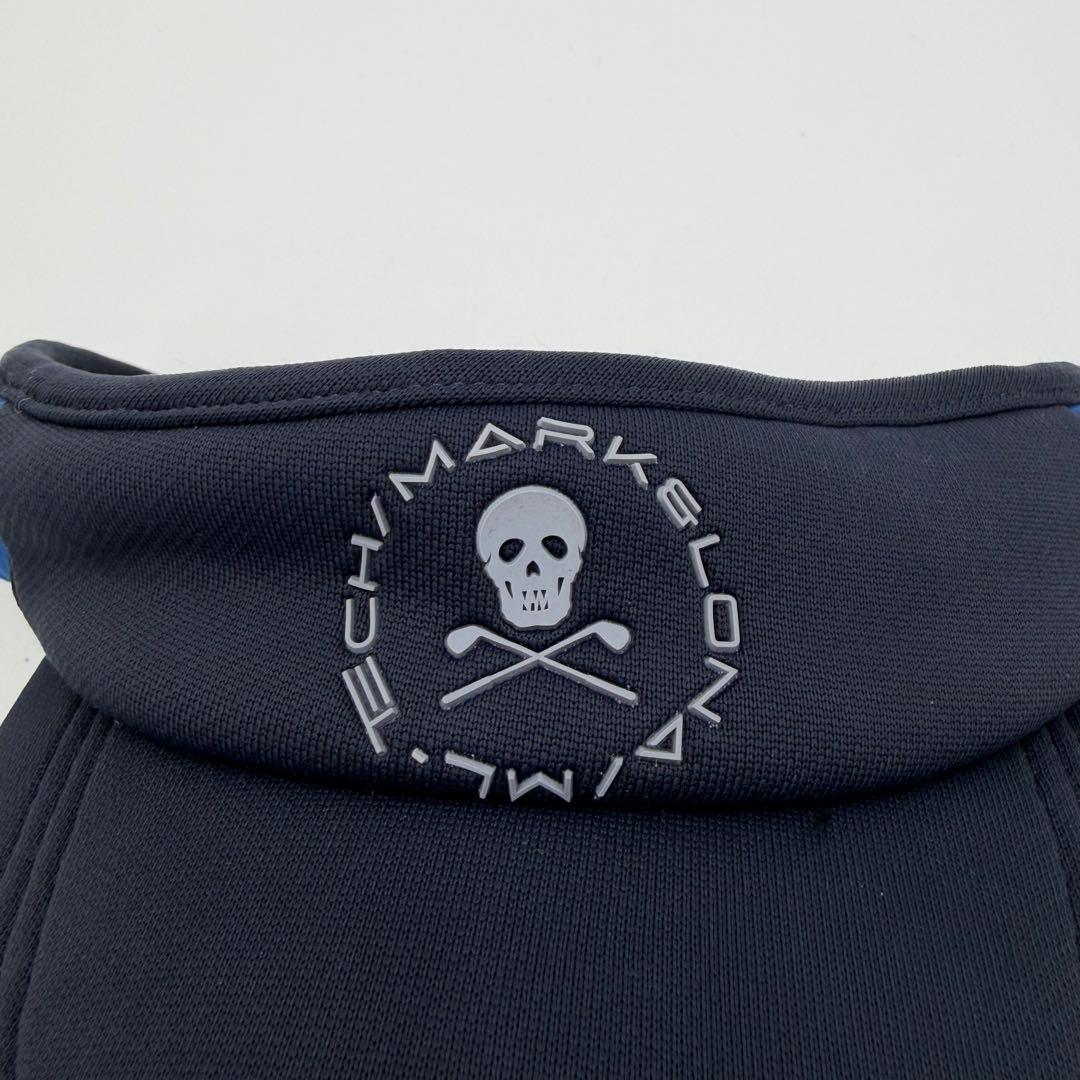 【マーク＆ロナ】MARK&LONA サンバイザー ゴルフ スカル ロゴ 帽子