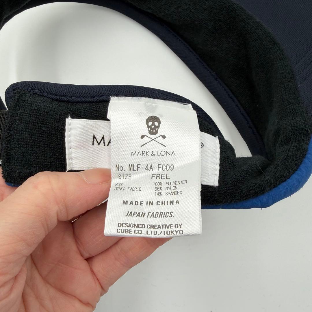 【マーク＆ロナ】MARK&LONA サンバイザー ゴルフ スカル ロゴ 帽子