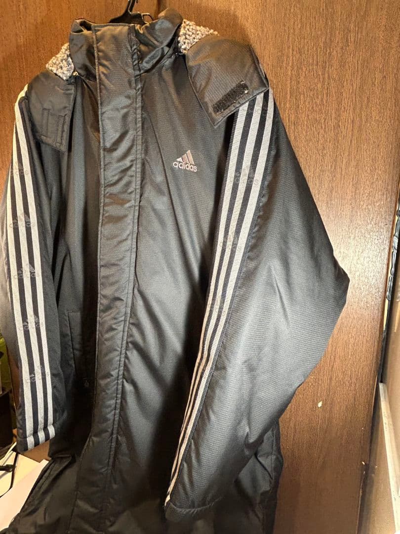 adidas アディダス L ボアダウン ロングコート ベンチコート