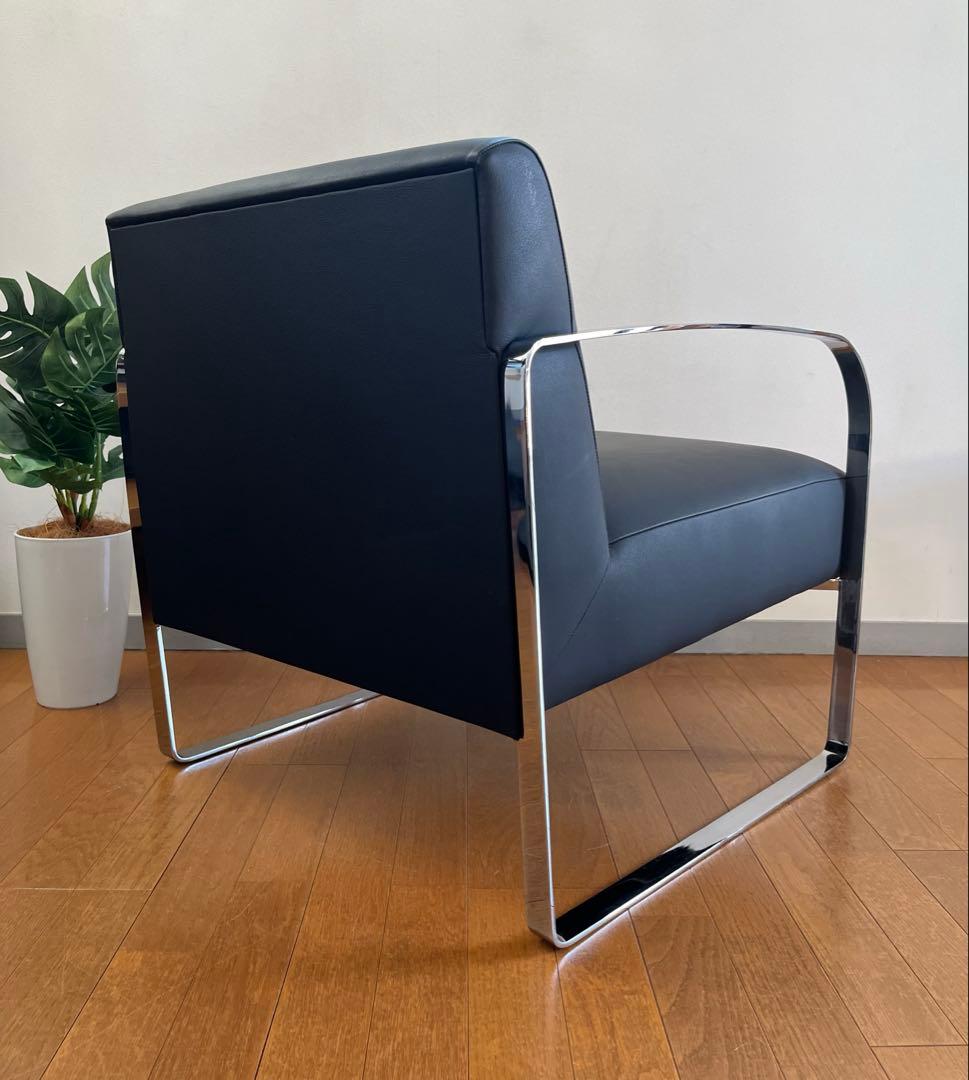 アメリカ　ラザール　本革ラウンジチェア　① ミッドセンチュリー　アールデコ　美品