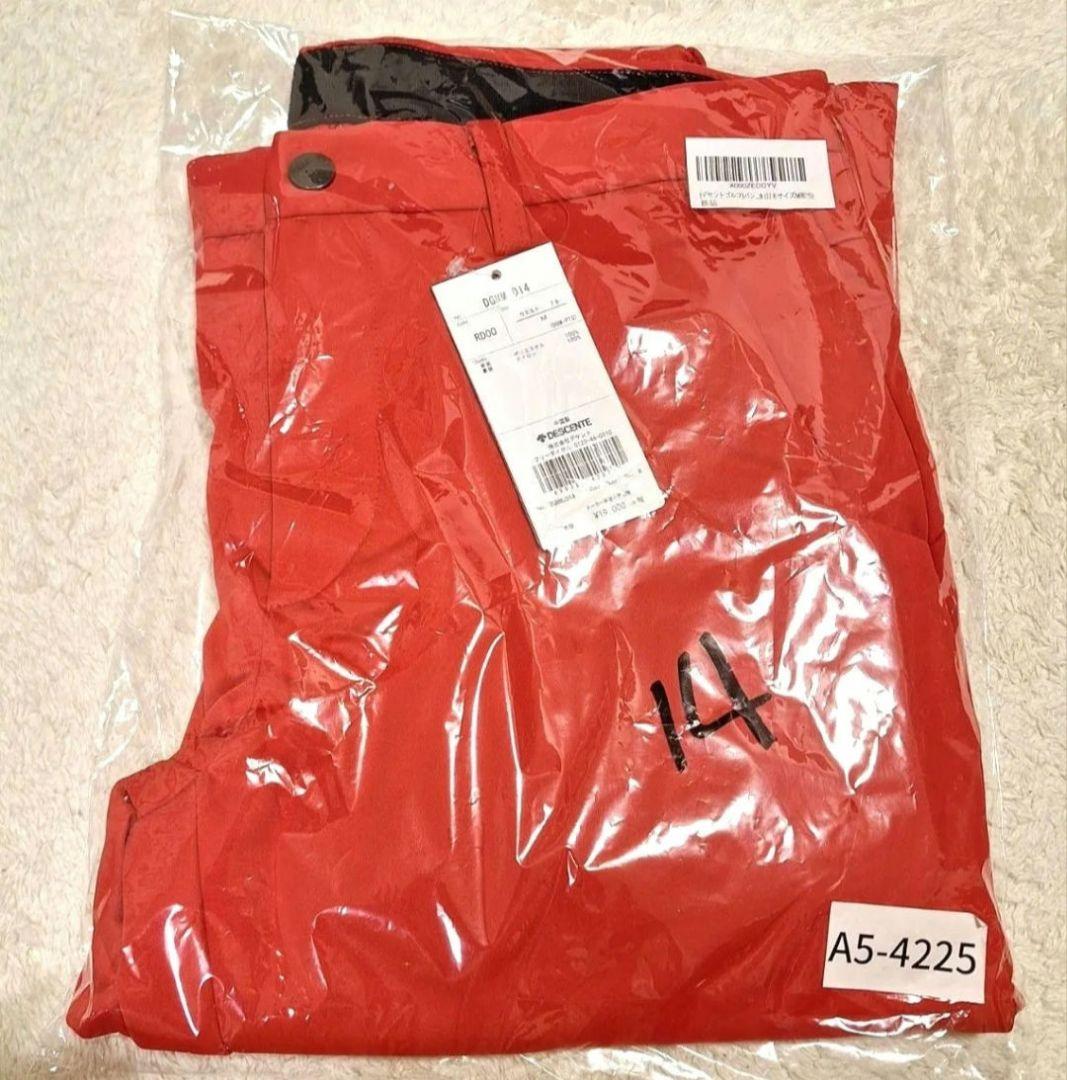 新品　DESCENTE GOLF デサントゴルフ 裏起毛パンツ レッド系　M