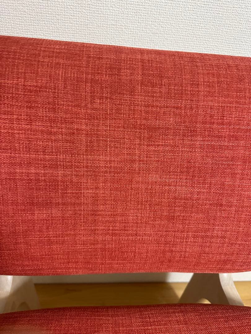 人気　リビングダイニング1人用チェア　リラックスワイド　オレンジ