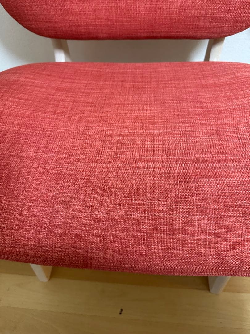 人気　リビングダイニング1人用チェア　リラックスワイド　オレンジ