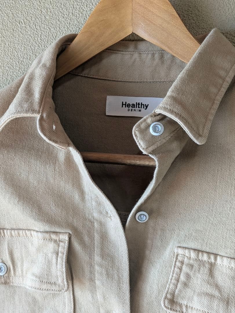 Healthy denim ベージュ オーバーサイズシャツ plage別注