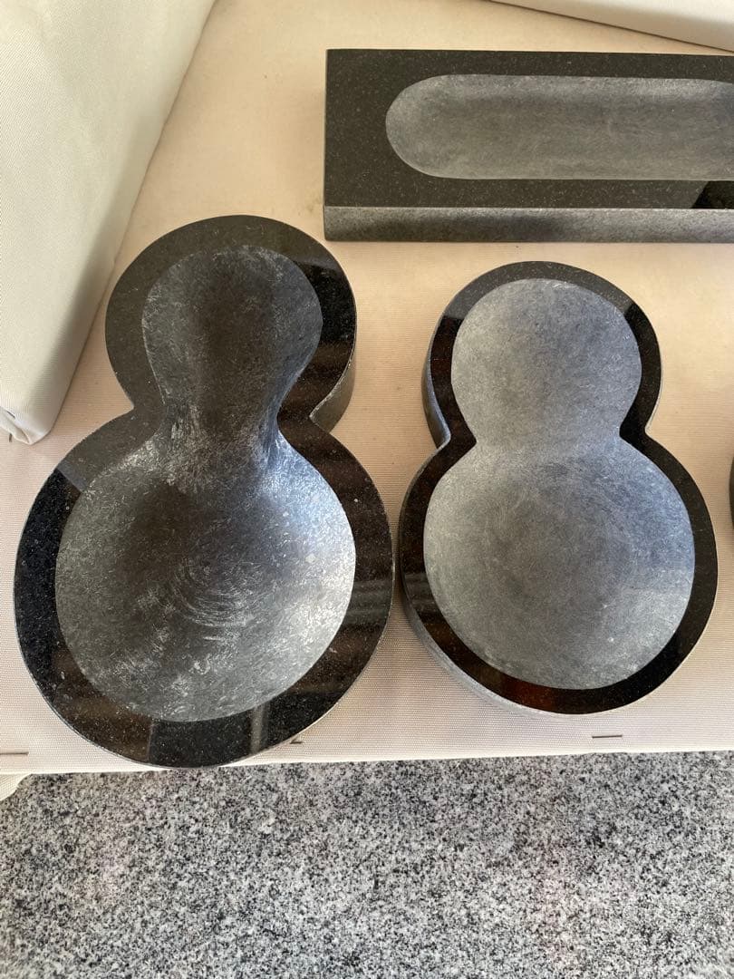 ペン立て　御影石8個＋おしゃれ　トレイ　1個　セット