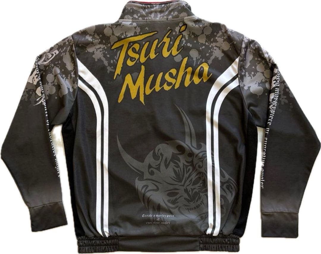 【人気デザイン】釣武者 Tsuri Musha ジップアップ ウェア ブラックM
