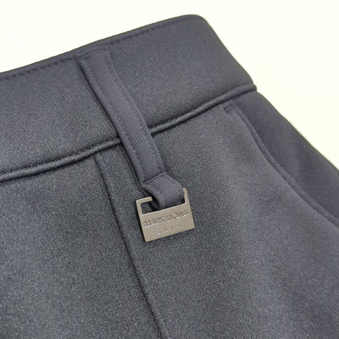 MARK&LONA 2025年モデル 太ももロゴ ストレッチパンツ 黒