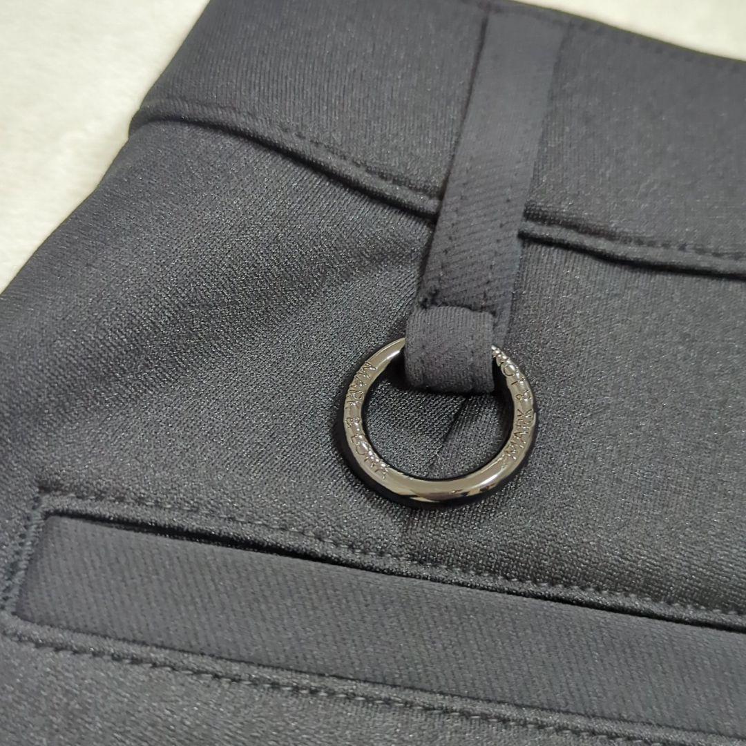 MARK&LONA 2025年モデル 太ももロゴ ストレッチパンツ 黒