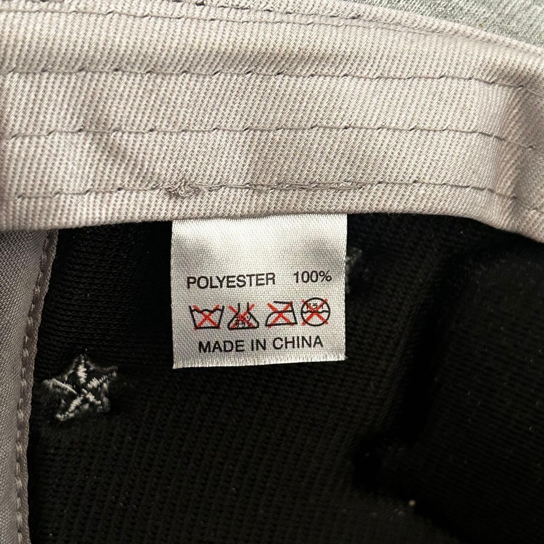 ラッセルノ キャップ　ライトグレー×黒 星柄 ルチャ スウェット地 ゴルフウェア