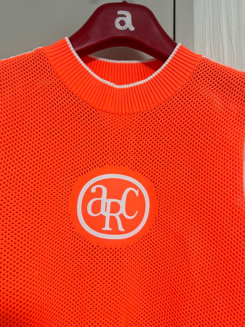 archivio メッシュノースリーブベスト オレンジ