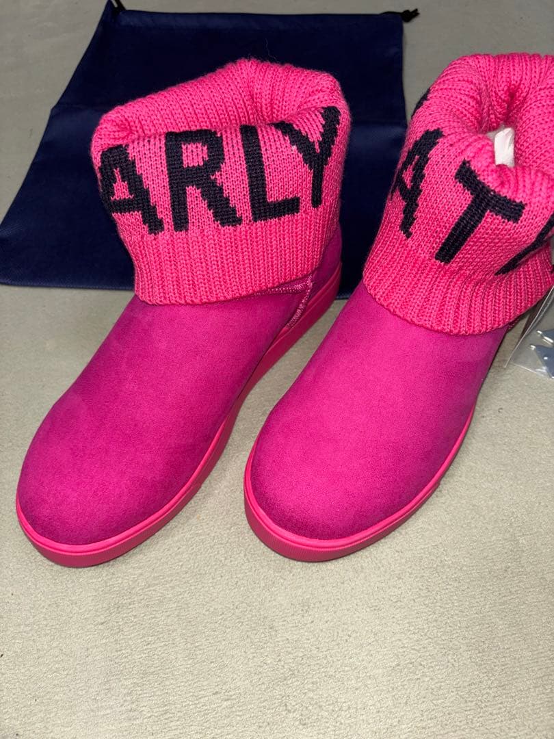 （かひなママ専用）パーリーゲイツ、ヌバック×リブニット、ショートブーツ