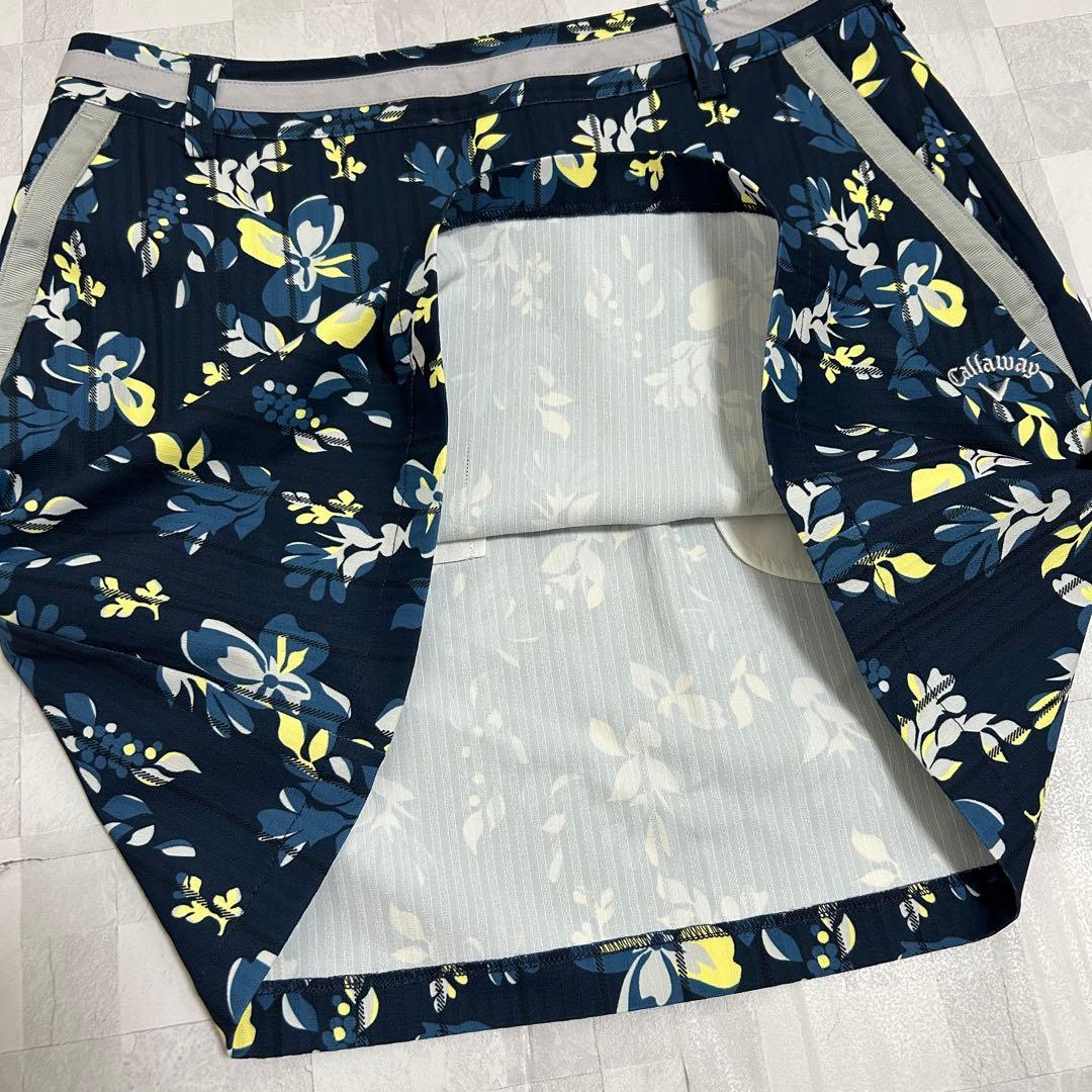 美品 キャロウェイ ゴルフウェア セットアップ 花柄 ネイビー Lサイズ 希少