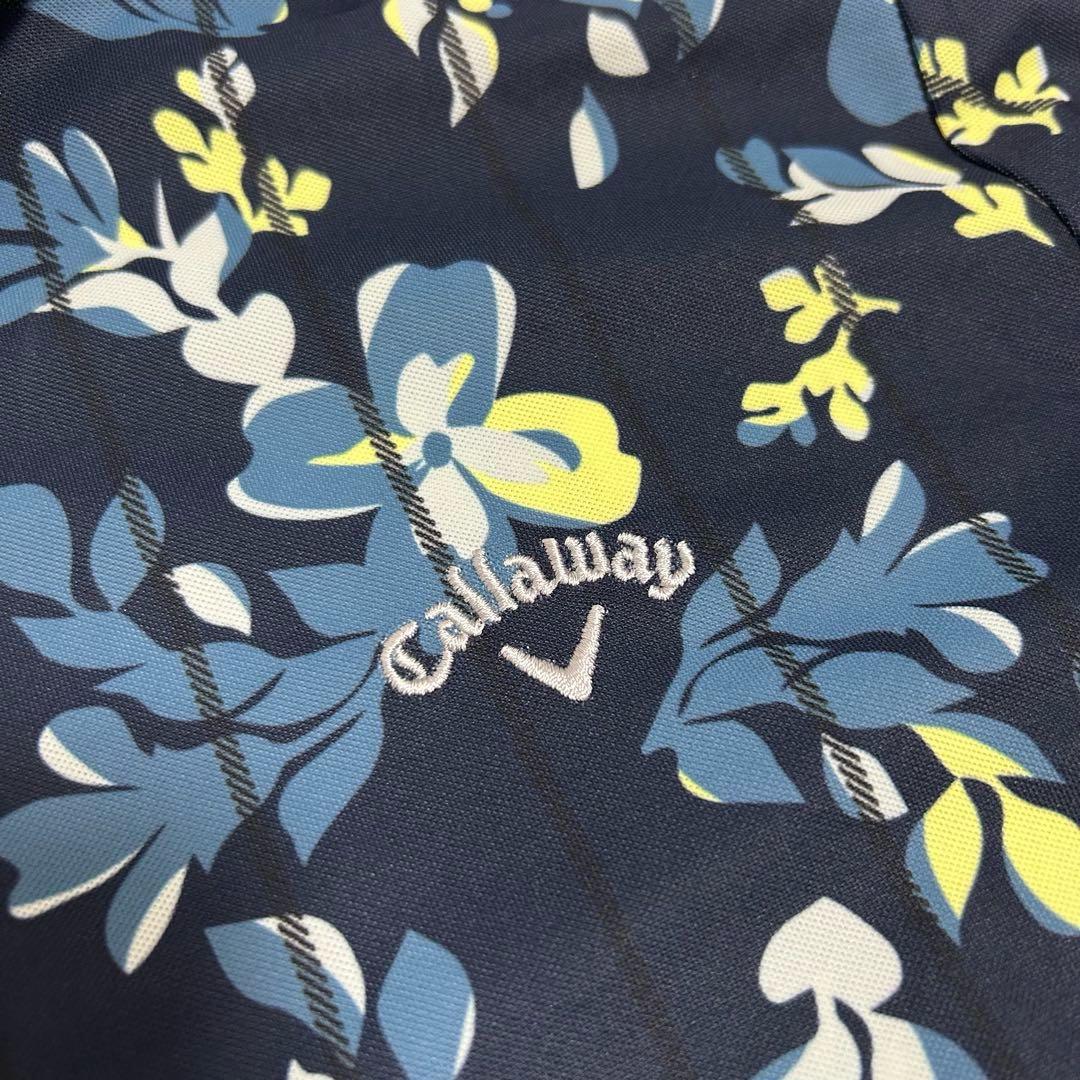 美品 キャロウェイ ゴルフウェア セットアップ 花柄 ネイビー Lサイズ 希少