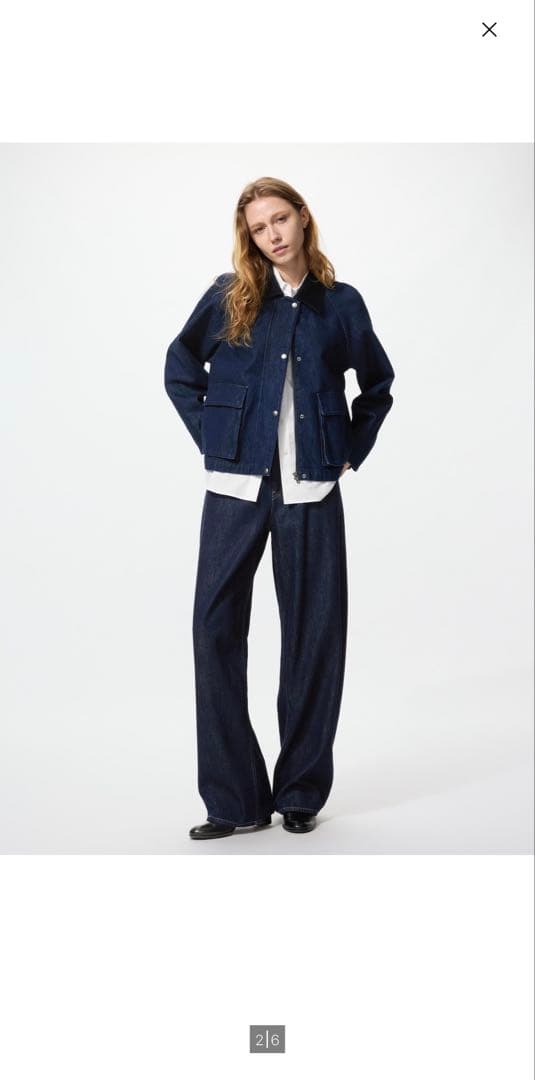 ユニクロ　ユーティリティショートジャケットデニム　2026年　ネイビー　M　新品