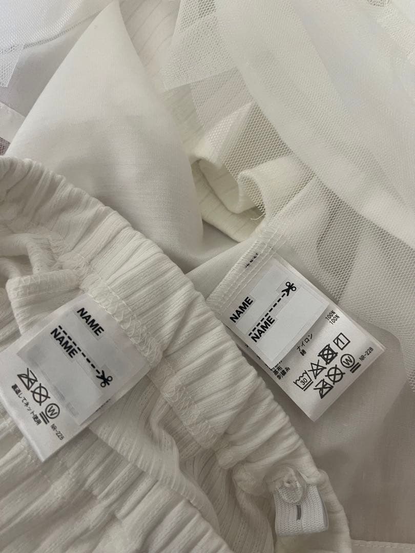 メゾピアノ　新品未使用音符刺繍チュールワンピース＆ブルマ付