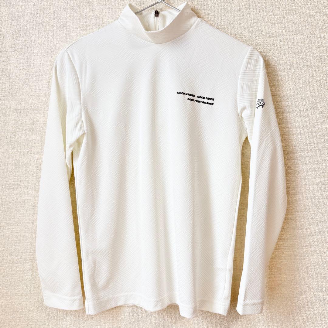 【美品】UNITED ARROWS Golf モックネックシャツ ホワイト　S