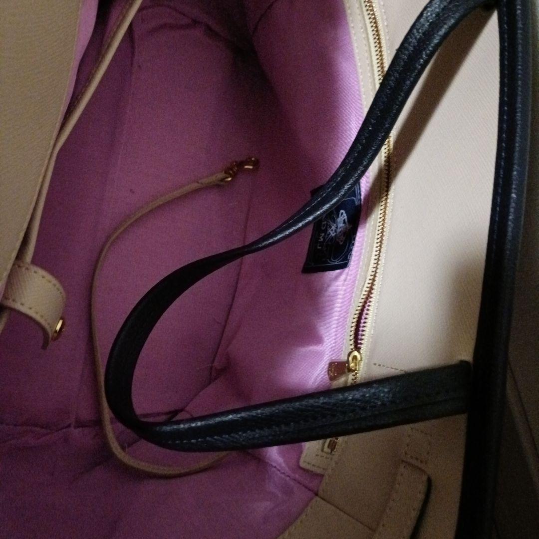 ADMJ ネイビー トートバッグ 本革 レザー