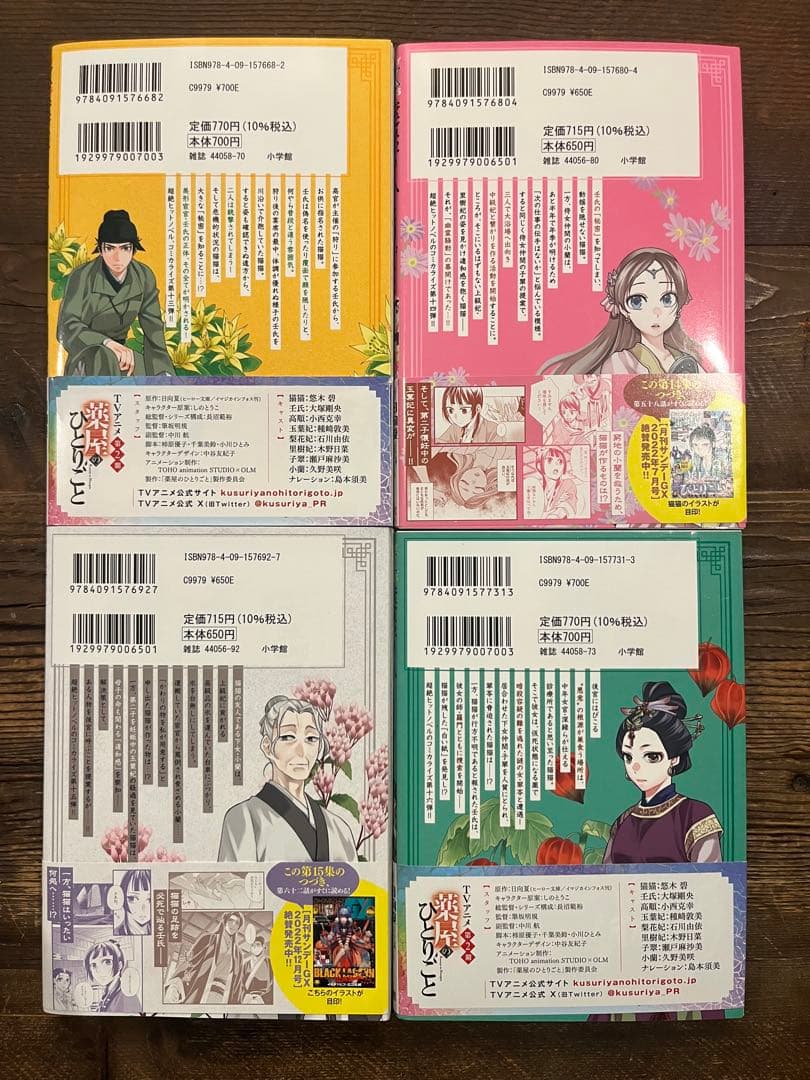 薬屋のひとりごと 猫猫の後宮謎解き手帳 ２０巻全巻セット