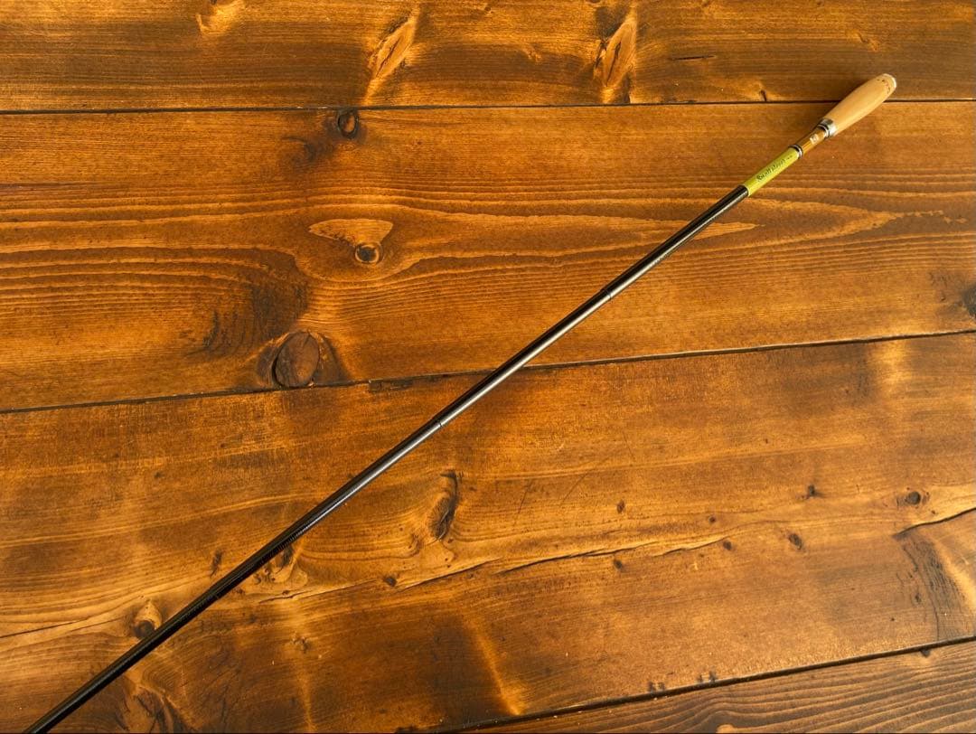 小物釣り竿　タナゴ竿　カーキ×ブラウン　180cm ウッドグリップ　振り出し竿