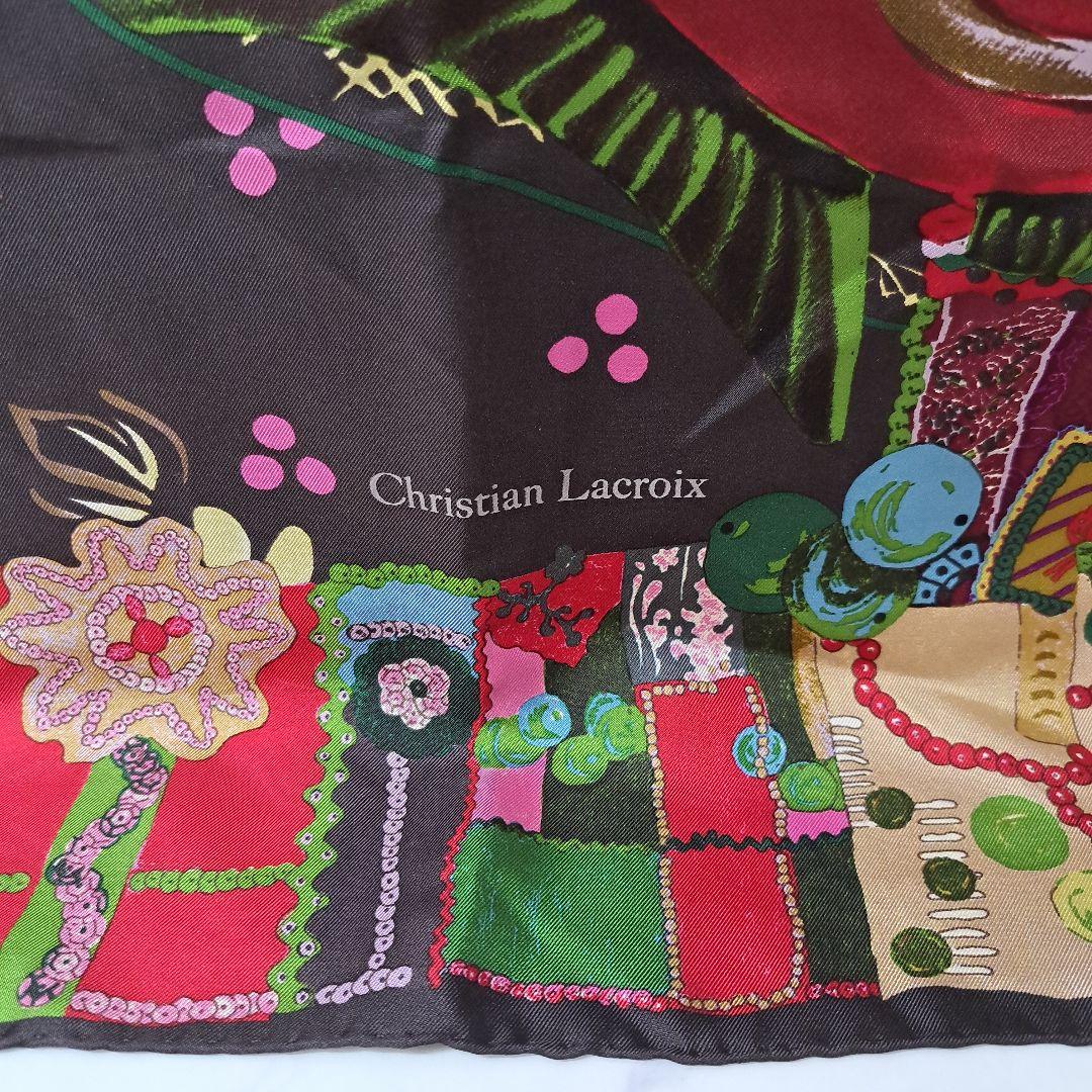 20251209 クリスチャンラクロワ　スカーフ　ハート　ヤシの木　花　魚