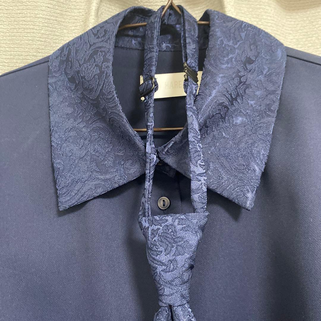 【HARE】ジャガードイソザイネクタイシャツ