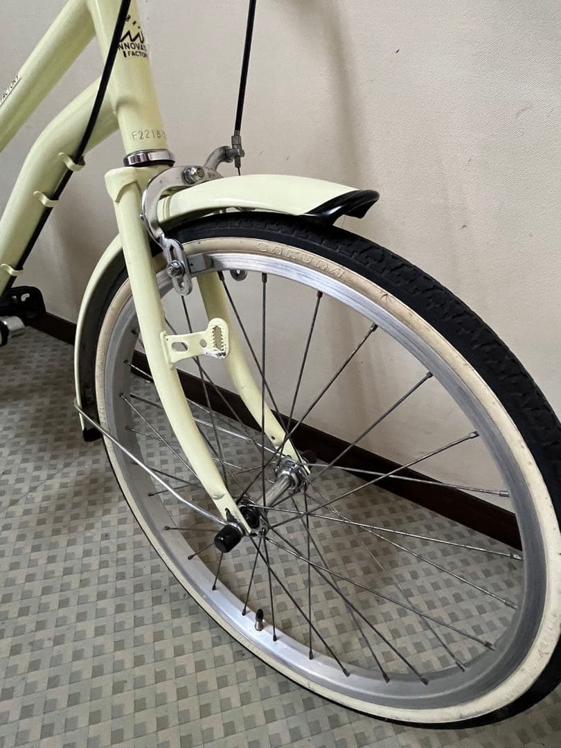 20インチ 自転車 ビーチクルーザー アイボリー【手渡しor配送】