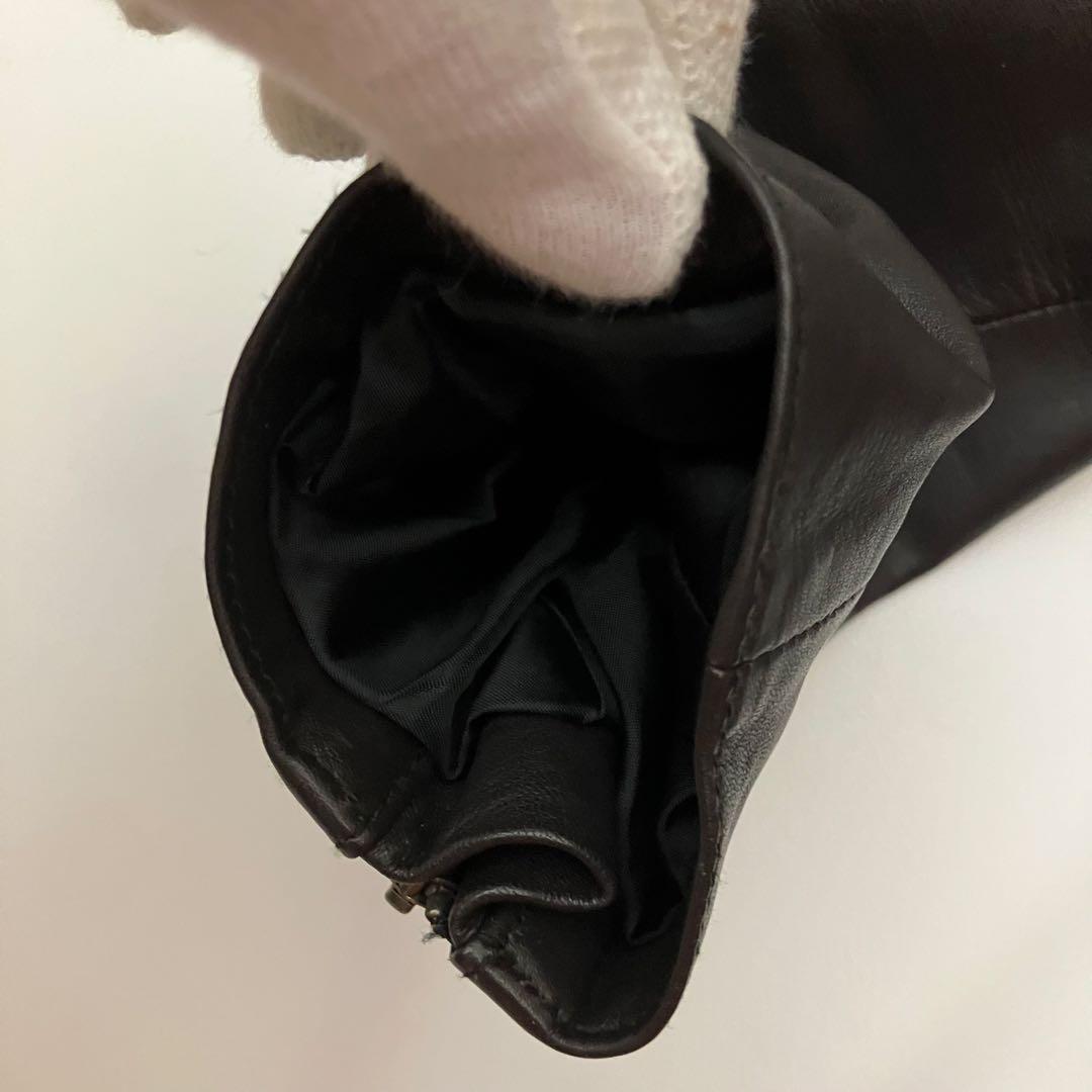 ✨羊革　L✨LIUGOO TOKYO シングルライダース　スタンドカラー　黒