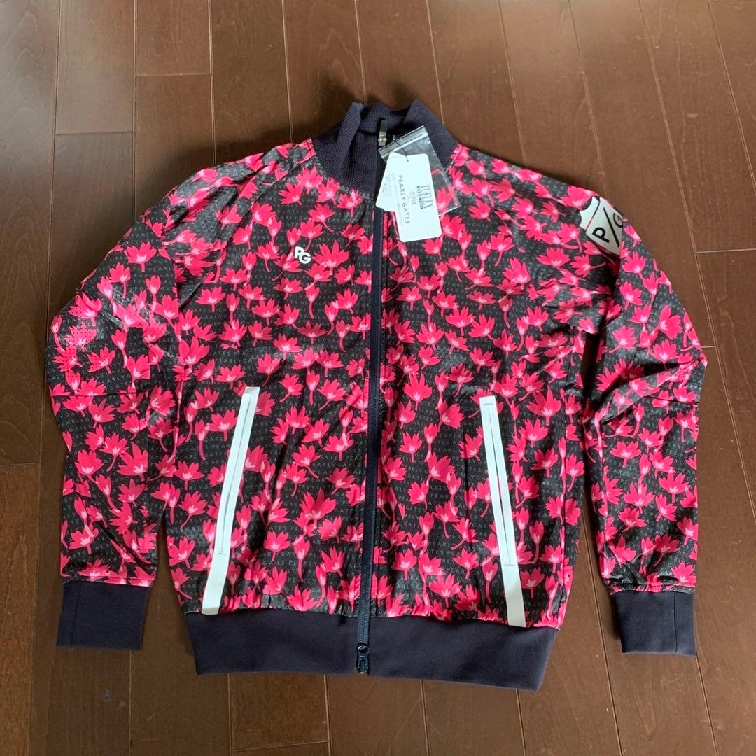 パーリーゲイツタフレックススーパーストレッチ桜柄薄手ブルゾンサイズ1