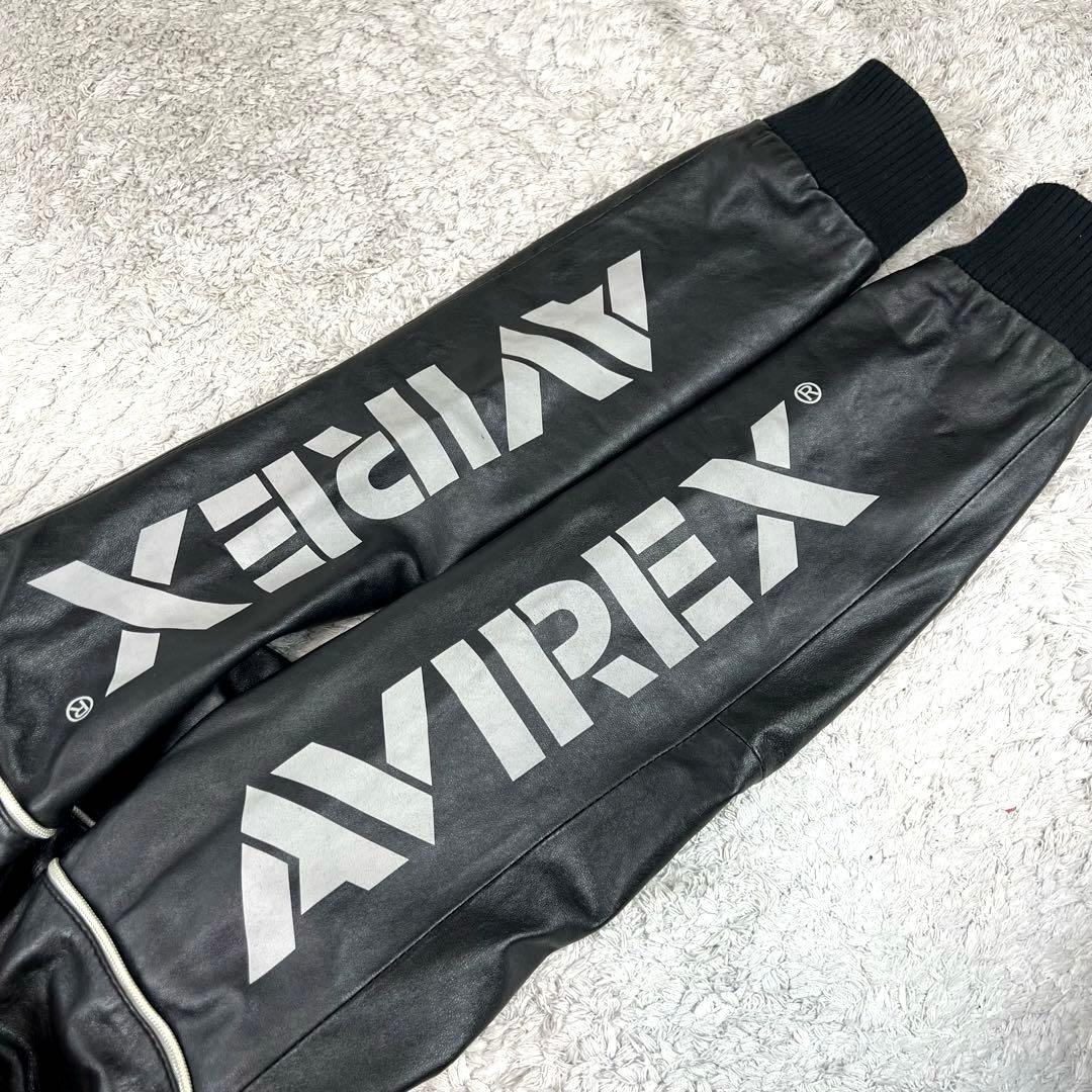 AVIREX アヴィレックス　羊革　レザージャケット　ブラック　黒　Lサイズ