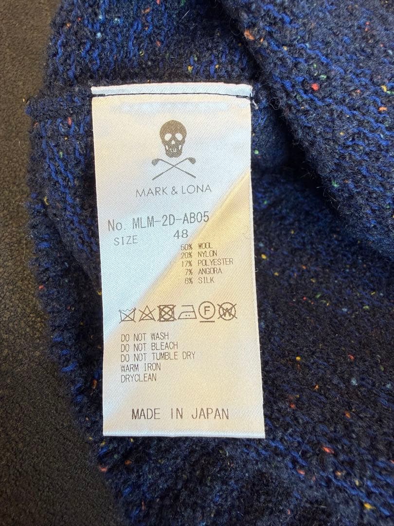 MARK&LONA ネイビー ニットセーター