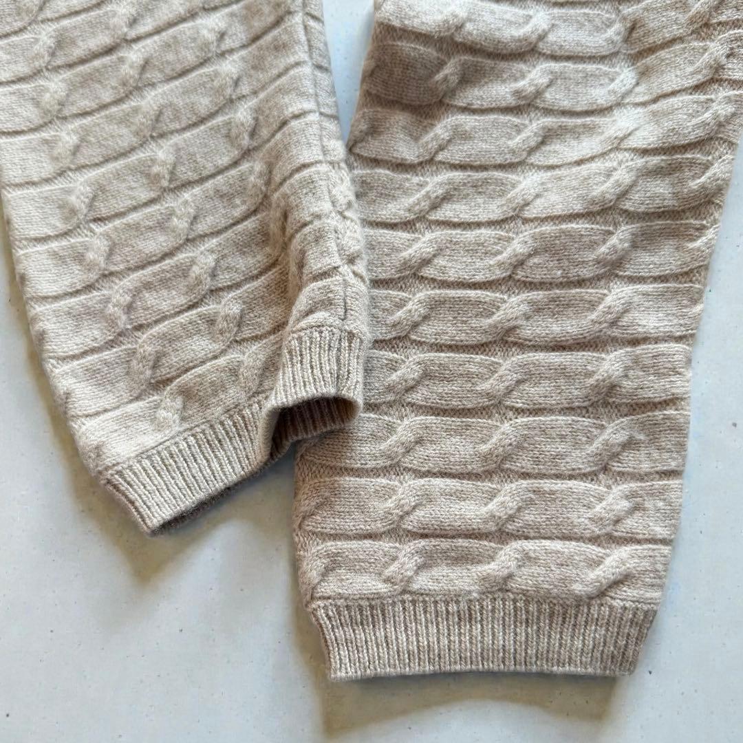 春先◎Max Mara カシミヤ混ケーブル編み ニットワンピース M