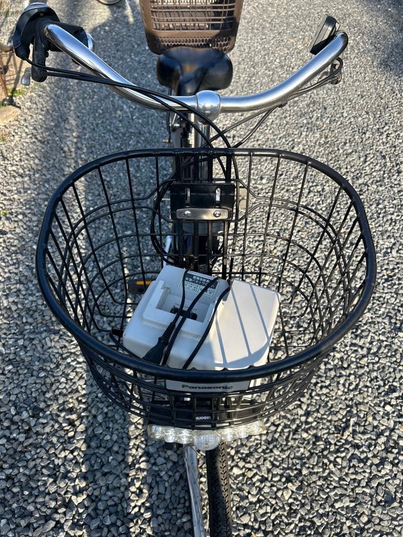 中古 自転車 激安 電動アシスト パナソニック 26インチ 内装3段 紫色