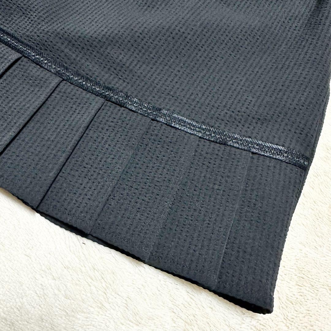 美品 St ANDREWS ゴルフウェア バックプリーツ スカート 黒 ロゴ