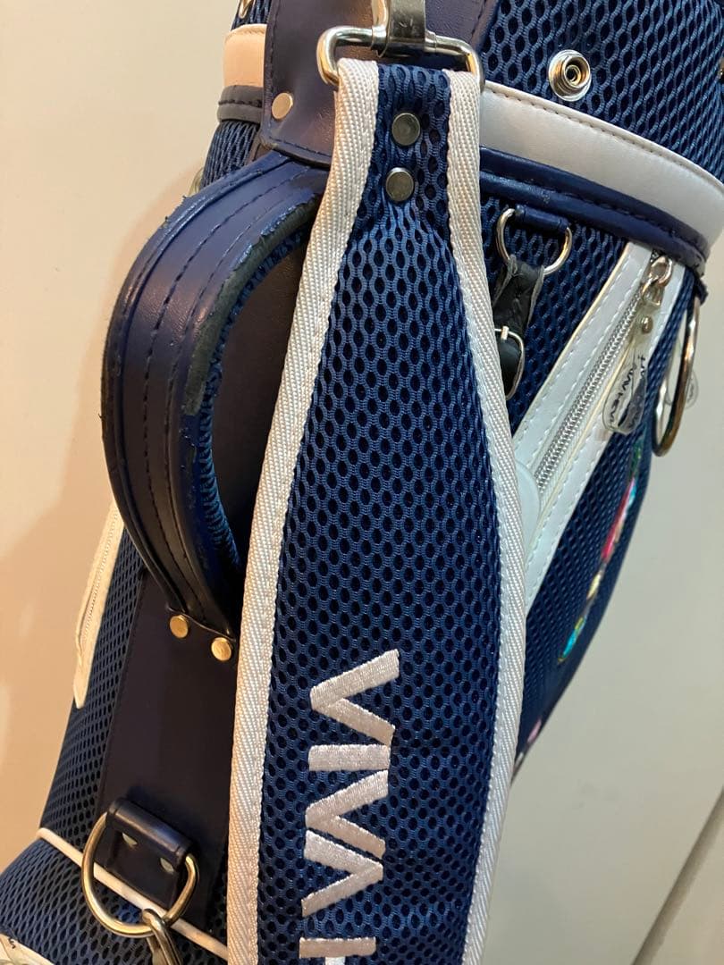 VIVA HEART レディース キャディーバック ブルーに花柄 ビバハート