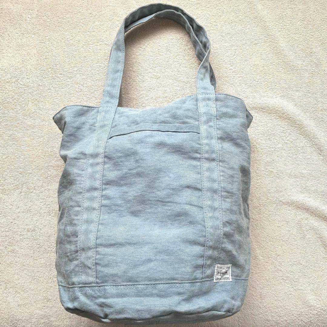⭐️本日最終値下げ！PORTER デニム トートバッグ ブルー 大容量 丸底