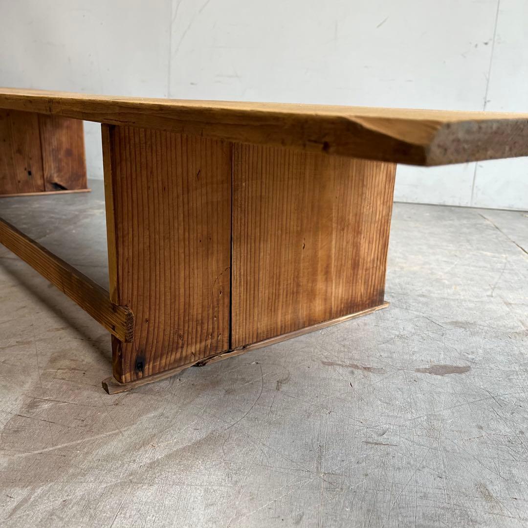 アンティーク ローテーブル 机 展示台 無垢材 無塗装 一枚板 z565