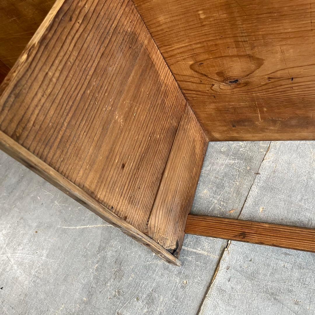 アンティーク ローテーブル 机 展示台 無垢材 無塗装 一枚板 z565