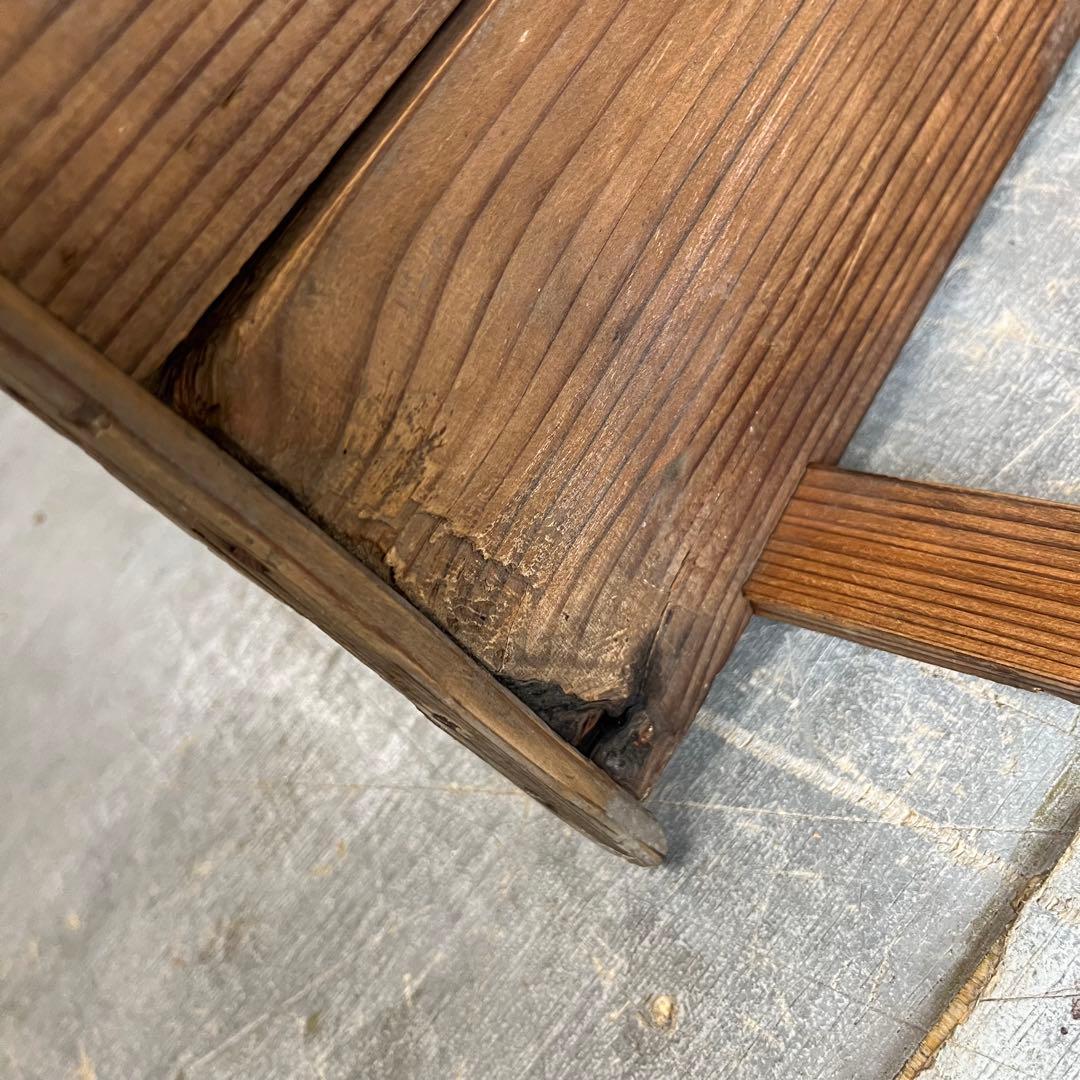 アンティーク ローテーブル 机 展示台 無垢材 無塗装 一枚板 z565