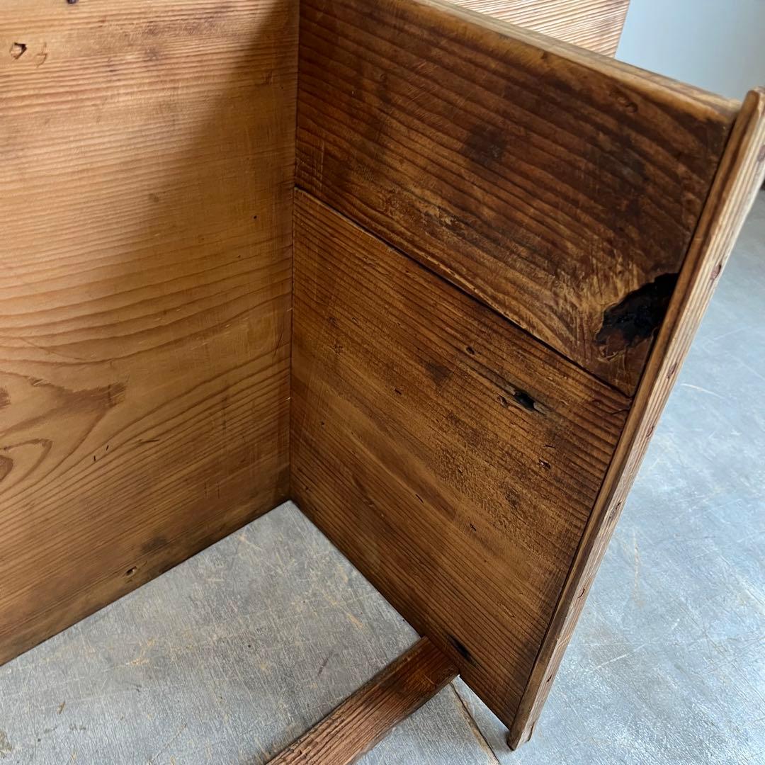 アンティーク ローテーブル 机 展示台 無垢材 無塗装 一枚板 z565