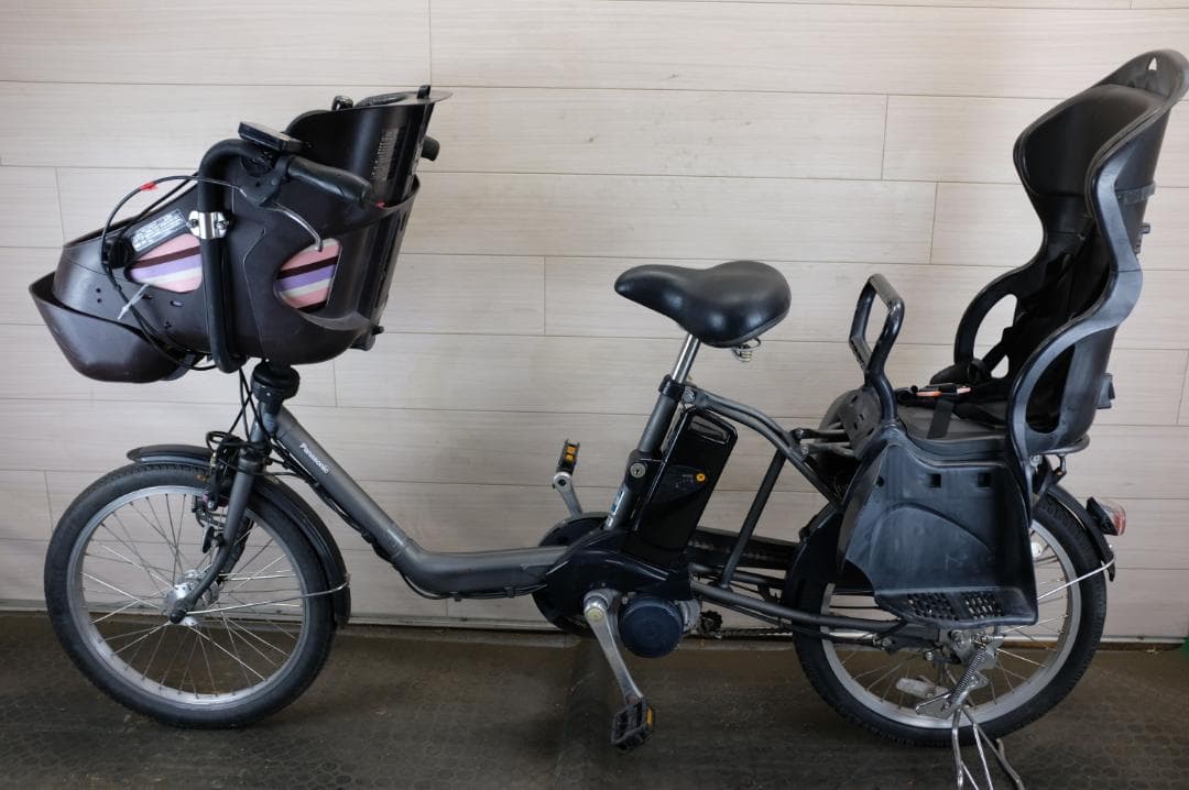 ♡ののたん♡ )パナ ギュット3段13.2Ah（5点灯）充電器あり 前カゴ