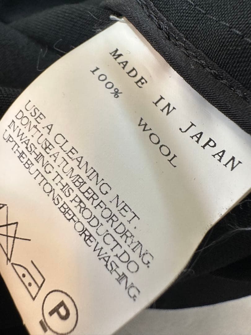 LIMI feu リミフゥ ウール 100% ロングジレ ベスト 黒 S