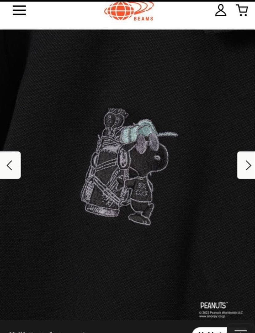 新品未使用 ビームスゴルフ　スヌーピーコラボ　ポロシャツ