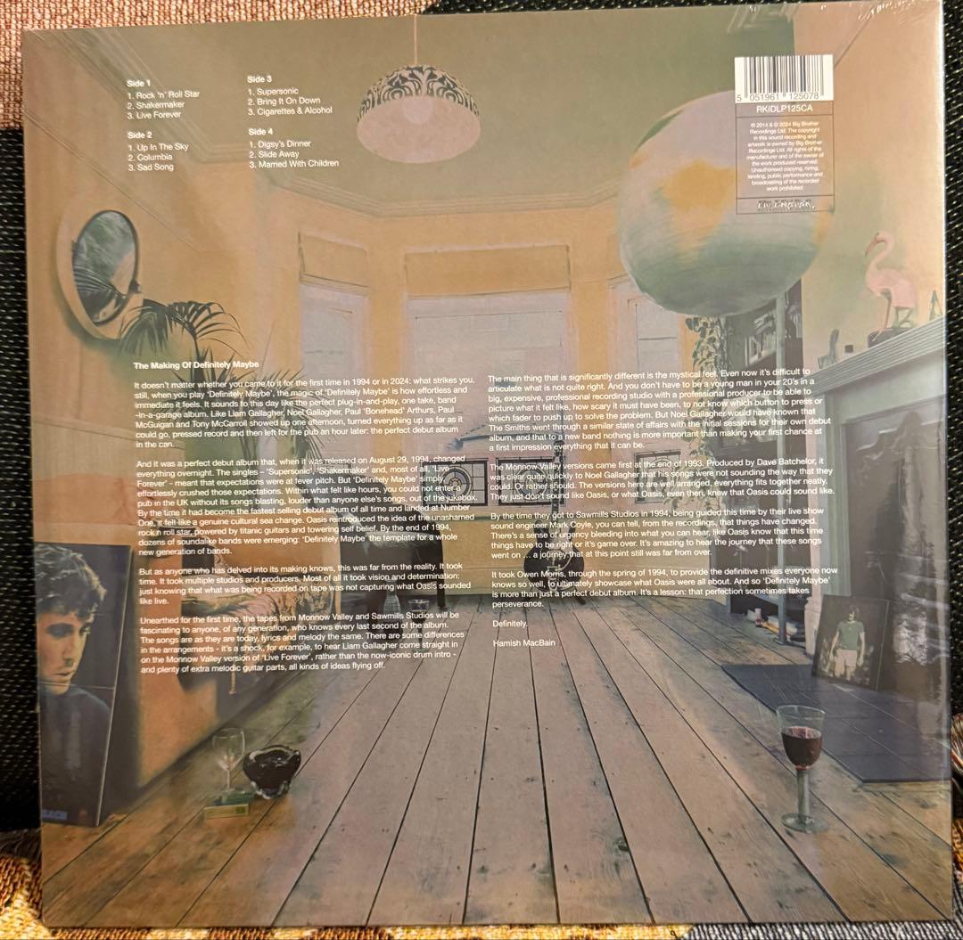 【新品】Oasis Definitely Maybe 30th 2LP 限定