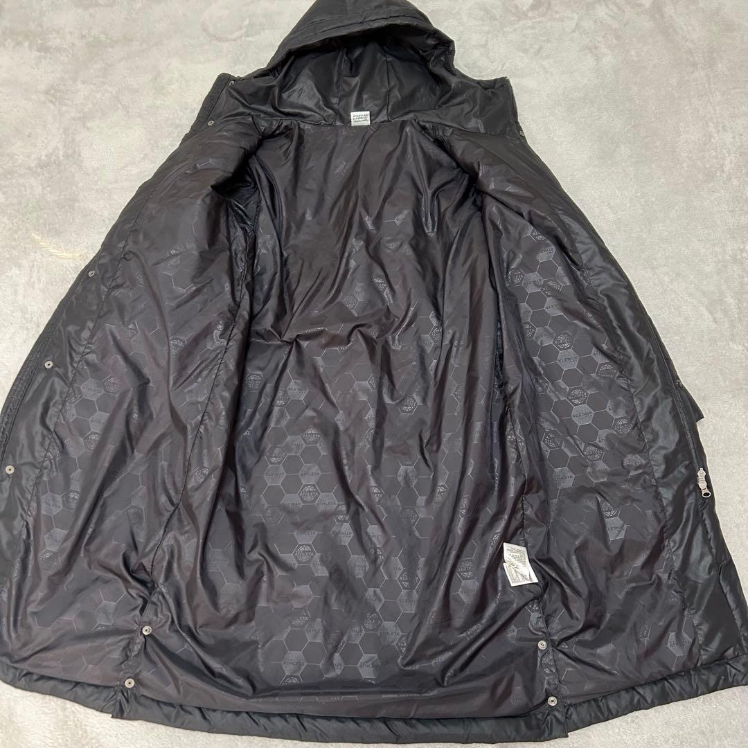 ATHLETA ブラック ベンチコート L スポーツ観戦 スポーツ サッカー