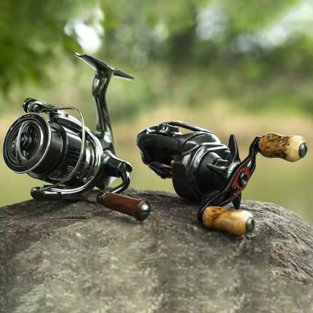 ウッドノブ　ハンドルノブ　スーヤの木　バール　ダイワSシマノA ガングレー　2個