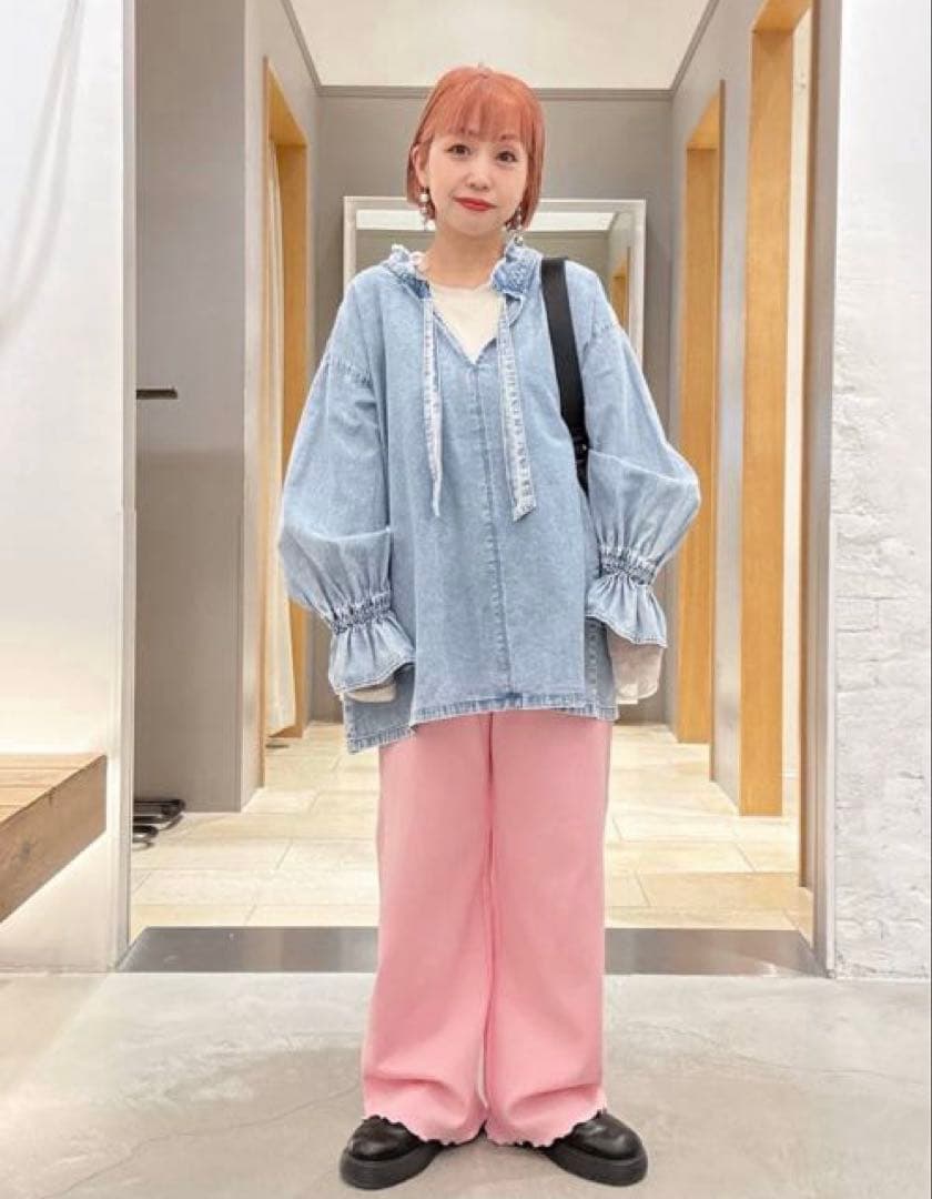 LEPSIM＊デニムフリルカラーブラウス2